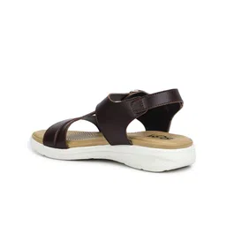 Zoom Shoes Women Leather Open Toe Flats with Buckles image 2