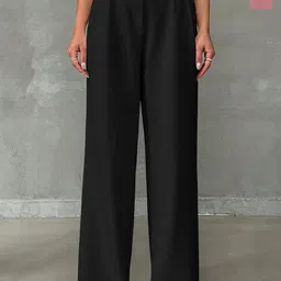KERI PERRY Women Pack Of 2 Relaxed Straight Leg High-Rise Non Iron Regular Trousers-image-65