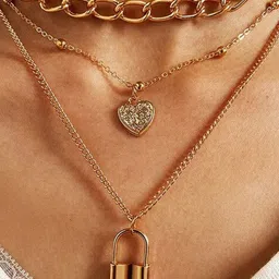 MODE & MINIMAL Gold-Plated Layered Necklace-picture-11