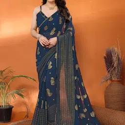 LeeliPeeri Designer Ethnic Motifs Zari Poly Georgette Designer Saree-picture-20