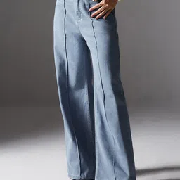 Miss Chase Women Straight Fit High-Rise Heavy Fade Jeans-image-43