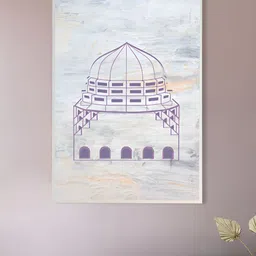 nestroots White & Purple 1 Piece Canvas Abstract Wall Paintings-picture-33