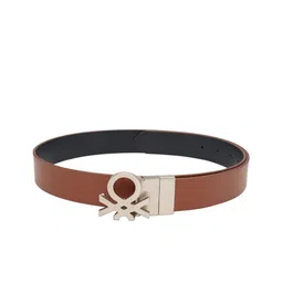 United Colors of Benetton Raleigh Men Textured Leather Reversible Belt-picture-31