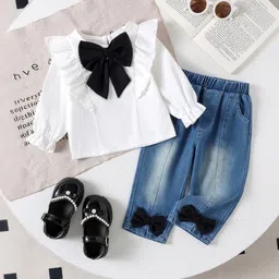 LULU & SKY Girls Round Neck Top With Trousers-picture-32