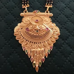 V.K.PAYAL.JEWELLERY Gold-Plated Artificial Beaded Mangalsutra image 2