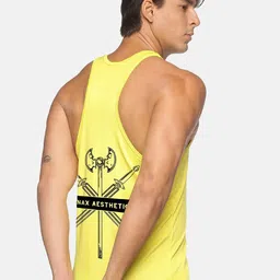 Anax Aesthetics Men Polyester Dri-Fit Printed Sleeveless Sando Gym Vest Stringer Tank Top image 4