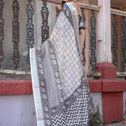 all about you Zari Pure Cotton Designer Saree image 5