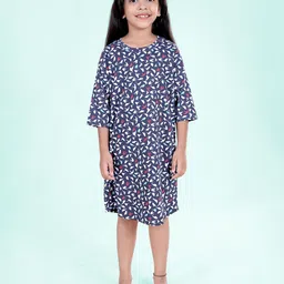 KiddoPanti Girls Animal Print T-shirt Dress-picture-49