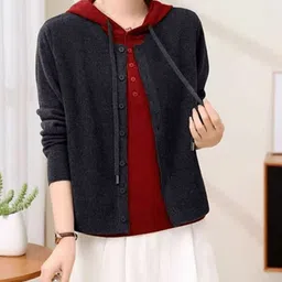 StyleCast Women Hooded Long Sleeve Cardigan-image-68