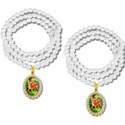 Utkarsh Gold-Plated Oval Pendants with Chains-picture-36