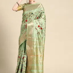 DIVASTRI Woven Design Zari Silk Cotton Banarasi Saree-picture-33