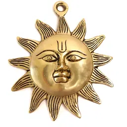 The Spiritual Living Gold Toned Sun Idol Wall Hanging Decor-image-96