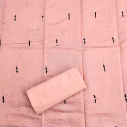 LeeliPeeri Designer Floral Embroidered Thread Work Unstitched Dress Material image 3