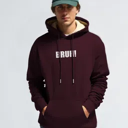 TOGS & TERRE Men Typography Printed Hooded Sweatshirt image 3