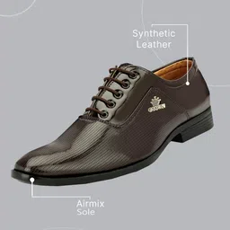 GULASS WICK Men Textured Formal Party Derbys image 4