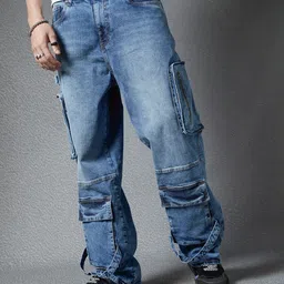 VOLTEDGE Men Comfort Highly Distressed Light Fade Jeans-picture-33