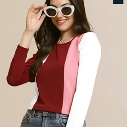 Mast & Harbour Women Pack Of 2 Colourblocked Fitted Regular Top-picture-22
