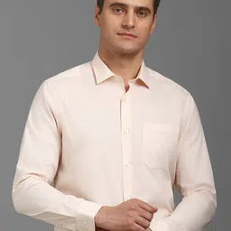 Louis Philippe Men Regular Fit Spread Collar Solid Cotton Formal Shirt-picture-26