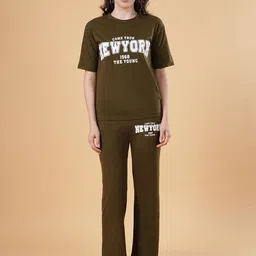 Belfry Women Printed T-shirt & Pyjamas Pure Cotton Night suit-picture-19