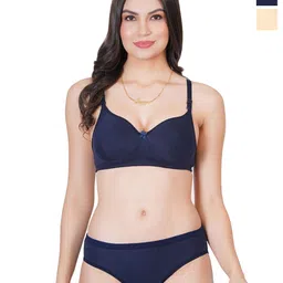 Liigne Pack Of 2 Everyday Bra Pure Cotton Lingerie Set image 1