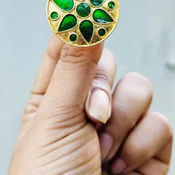 Balaji Gold Women Green Ring-picture-30