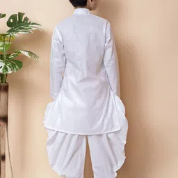 AHLAN APPARELS Boys Ethnic Motifs Embroidered Regular Sequinned Kurta with Patiala image 3