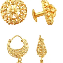 VIVASTRI Women Gold-Plated Alloy Earrings image 3