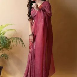 VidiRna Woven Design Zari Tissue Designer Saree image 4