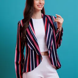 PURYS Women Striped Shrug image 4