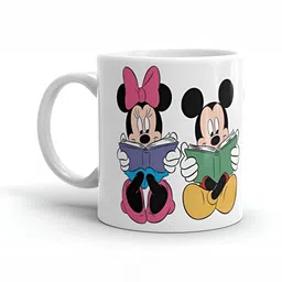 Mr UVD White & Pink Cartoon Characters Printed Ceramic Matte Mug 350 ml-picture-38