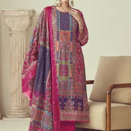 Stylee LIFESTYLE Embroidered Pure Cotton Unstitched Dress Material-image-27