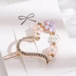 GLOSSY Women Set of 4 Embellished Bobby Pins image 4