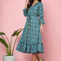 CORSICA Floral Print Fit & Flare Midi Dress image 5