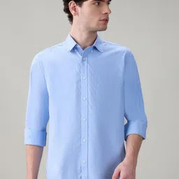 Raymond Men Comfort Regular Fit Solid Button-Down Collar Cotton Casual Shirt-picture-26