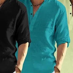 Bellstone Men Multi Cotton Solid Casual Shirts-picture-37