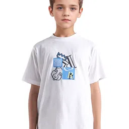 RARE ONES Boys Graphic Printed Drop-Shoulder Sleeves Cotton T-shirt-picture-22