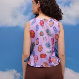 corsica CORSICAAbstract Print Bow Detail Sleeveless Top image 5