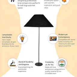 Devansh Black Frustum FloorLamps image 2