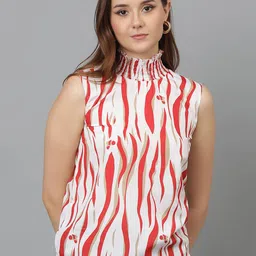 Kotty Print Crepe Top-picture-30