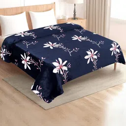 REALDREAM Blue & White Floral Mild Winter 300 GSM Single Bed Dohar-picture-21
