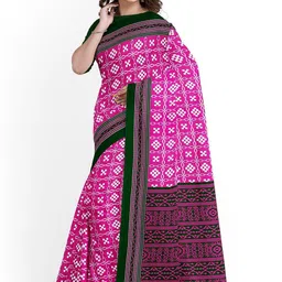ETHNIC ODISHA HANDLOOM Ethnic Motifs Pure Cotton Handloom Sambalpuri Saree-image-2