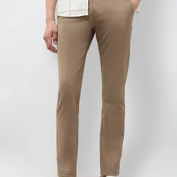 U.S. Polo Assn. Men Solid Slim Fit Mid Rise Flat Front Regular Trousers-picture-43