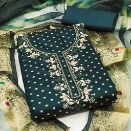 HERE&NOW Embellished Unstitched Dress Material-picture-40