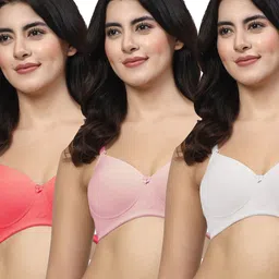 LILY Dapyklis Women Pack Of 3 Seamless Full Coverage Lightly Padded Bra image 5