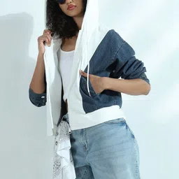 SHOWOFFFF Women Colourblocked Windcheater Bomber Jacket-image-38