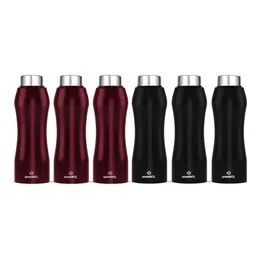 Speedex Maroon & Black 6 Pieces Stainless Steel Water Bottle - 1000 ml Each-picture-39