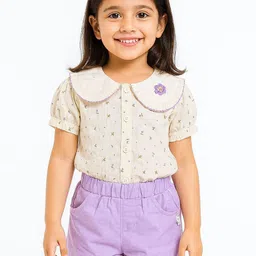 POP STREET KIDS Girls Printed Top with Shorts-picture-6