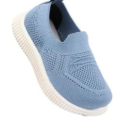 CAFONE Footwear Unisex Blue Knitted Slip-On Sneakers-picture-34