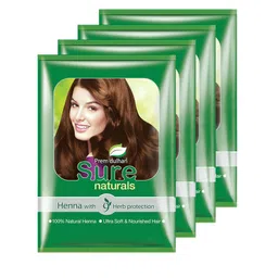 Prem Dulhan Set Of 4 Sure Naturals Hair Color With Henna -1 kg Each - Brown-picture-27