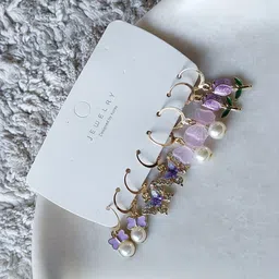 Octagon hub Floral Drop Earrings-picture-10